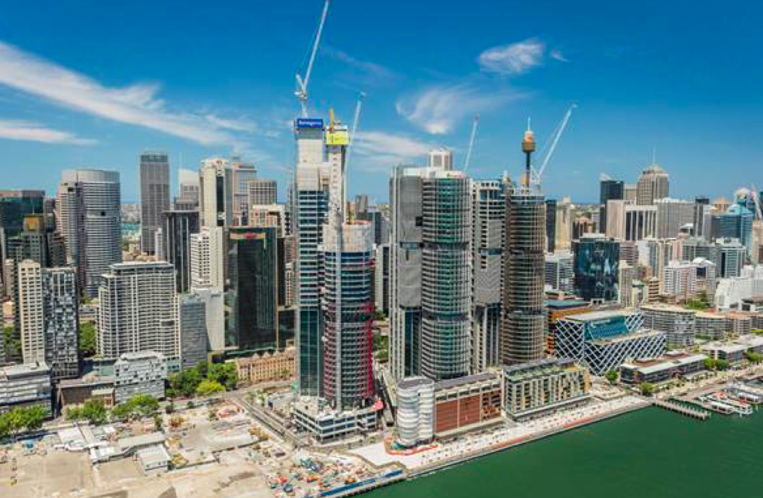 High-rise development underway on Sydney Harbour forshore