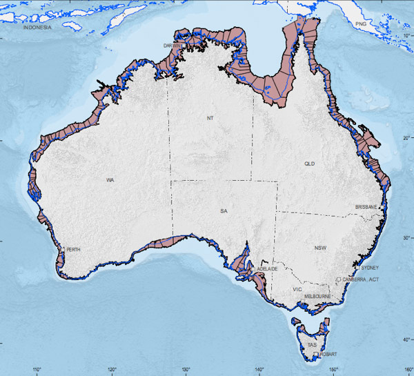 Secondary coastal compartments for Australia