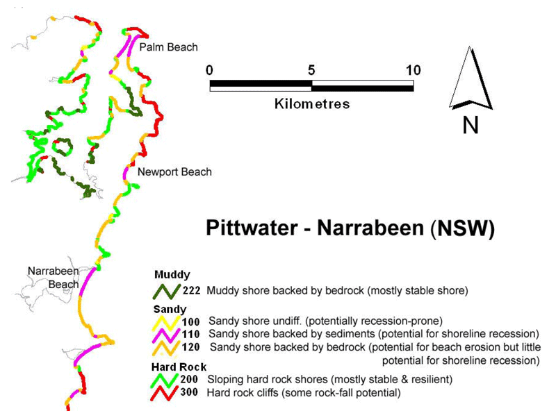 Coastal stability in Pittwater – Narrabeen area (New South Wales) from Smartline